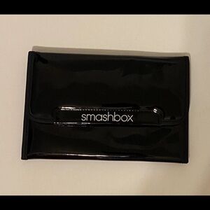 NEW Smashbox Faux Patent Leather Black Cosmetic Bag Case Brush Holder GREAT DEAL